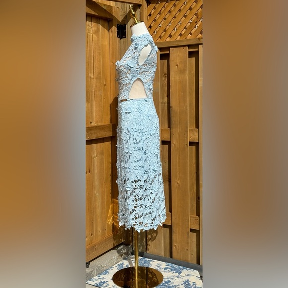 🆕 BRONX & BANCO 🧿 NWOT Lidia Lace Midi Dress - Pastel Blue - Size UK 10 / US 6 - Picture 7 of 16